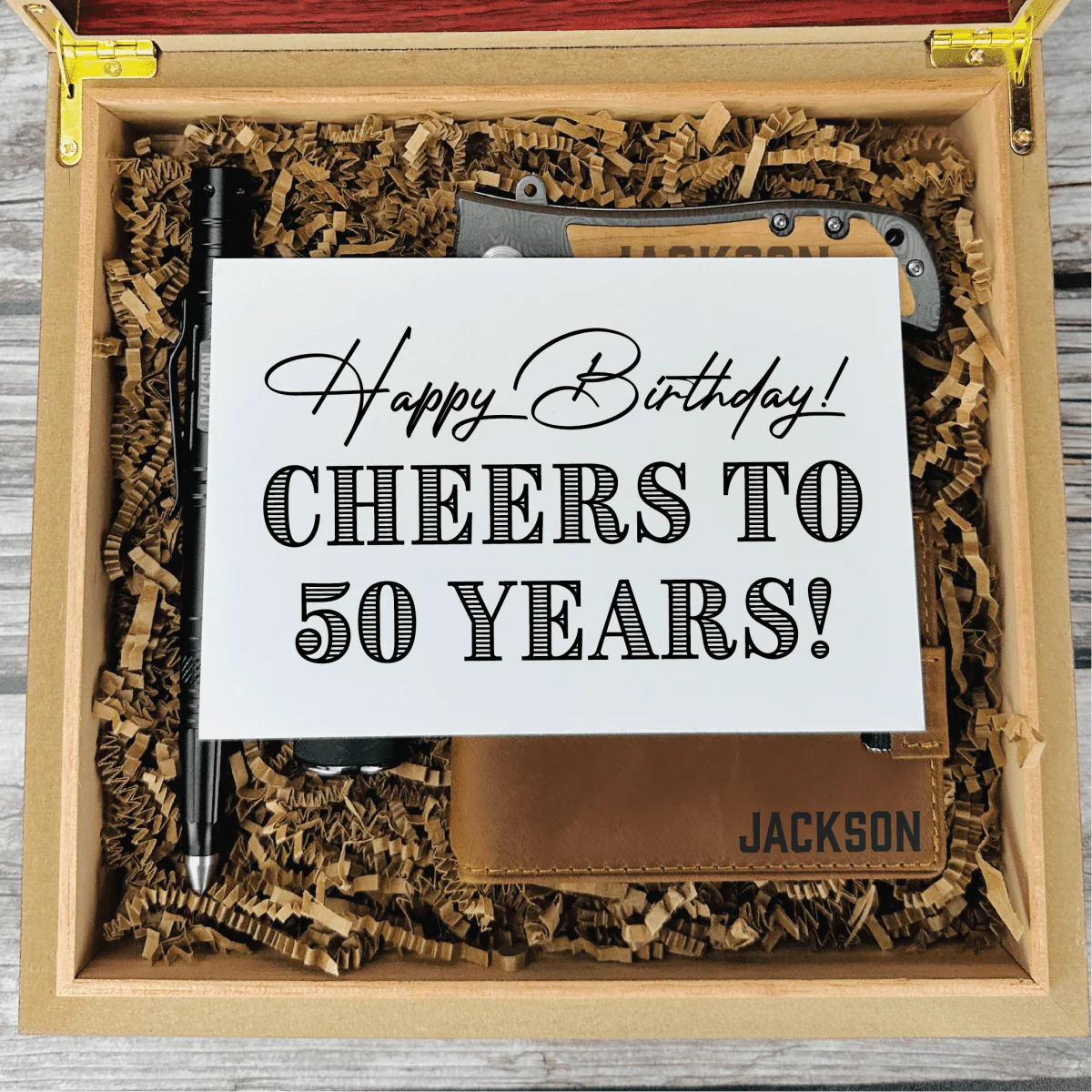 Cheers to 50 Years Gift Set - Image 3