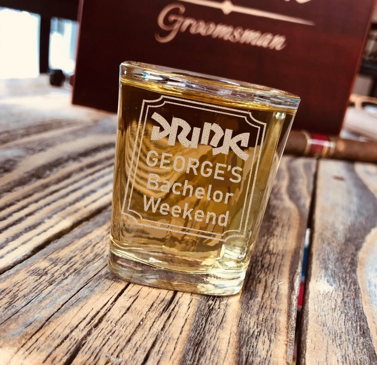 Shots Fired - Personalized Bachelor Party Shot Glass - Image 3