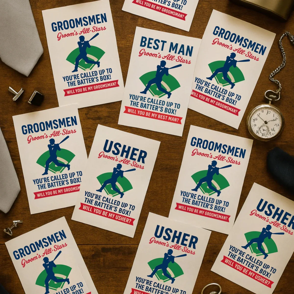 Batter Up Groomsmen Proposal Cards - Image 2