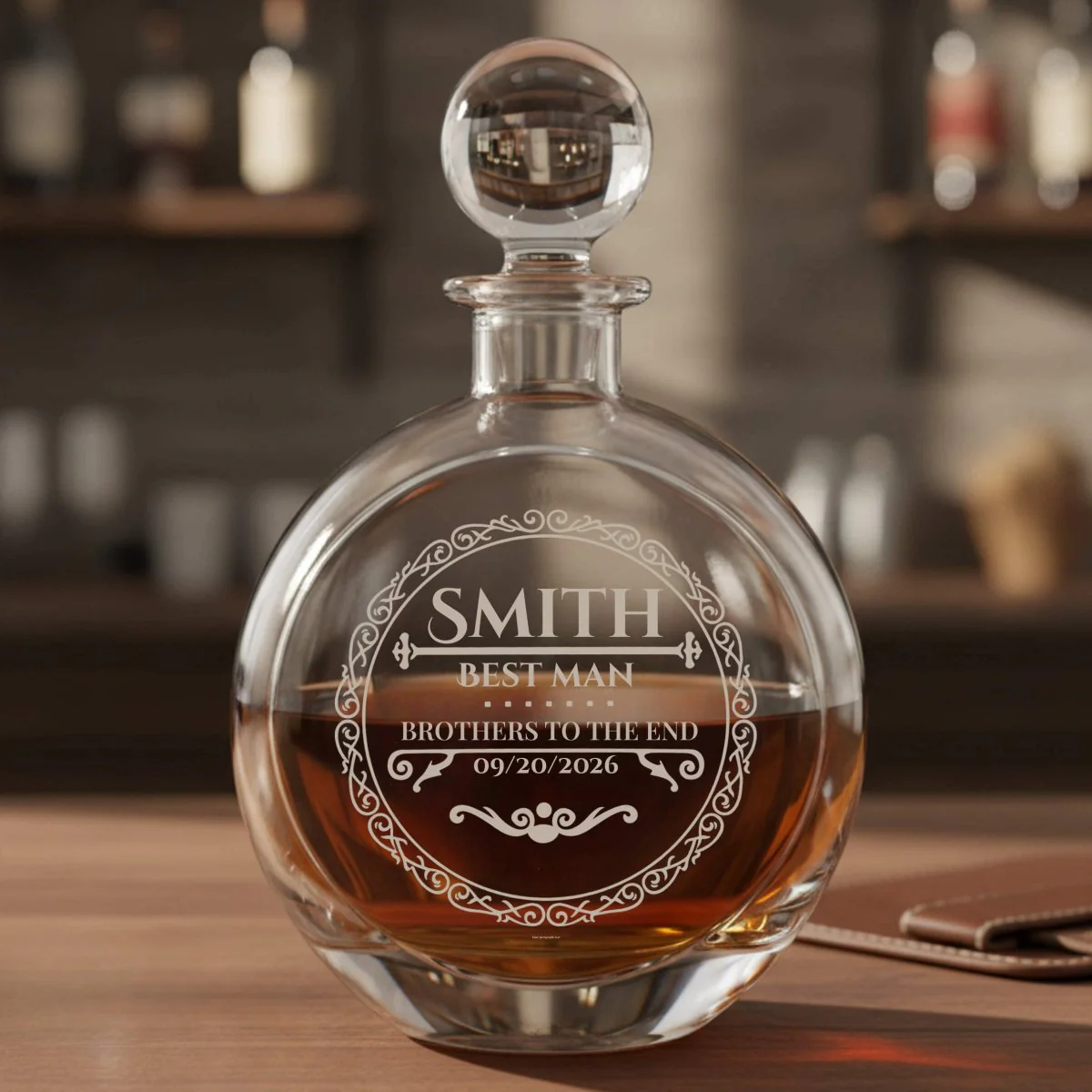 Classy Grooms Crew Decanter