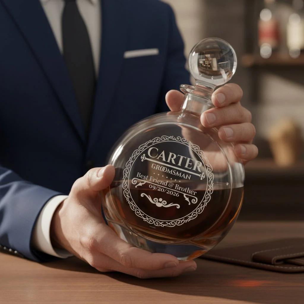 Classy Grooms Crew Decanter - Image 2