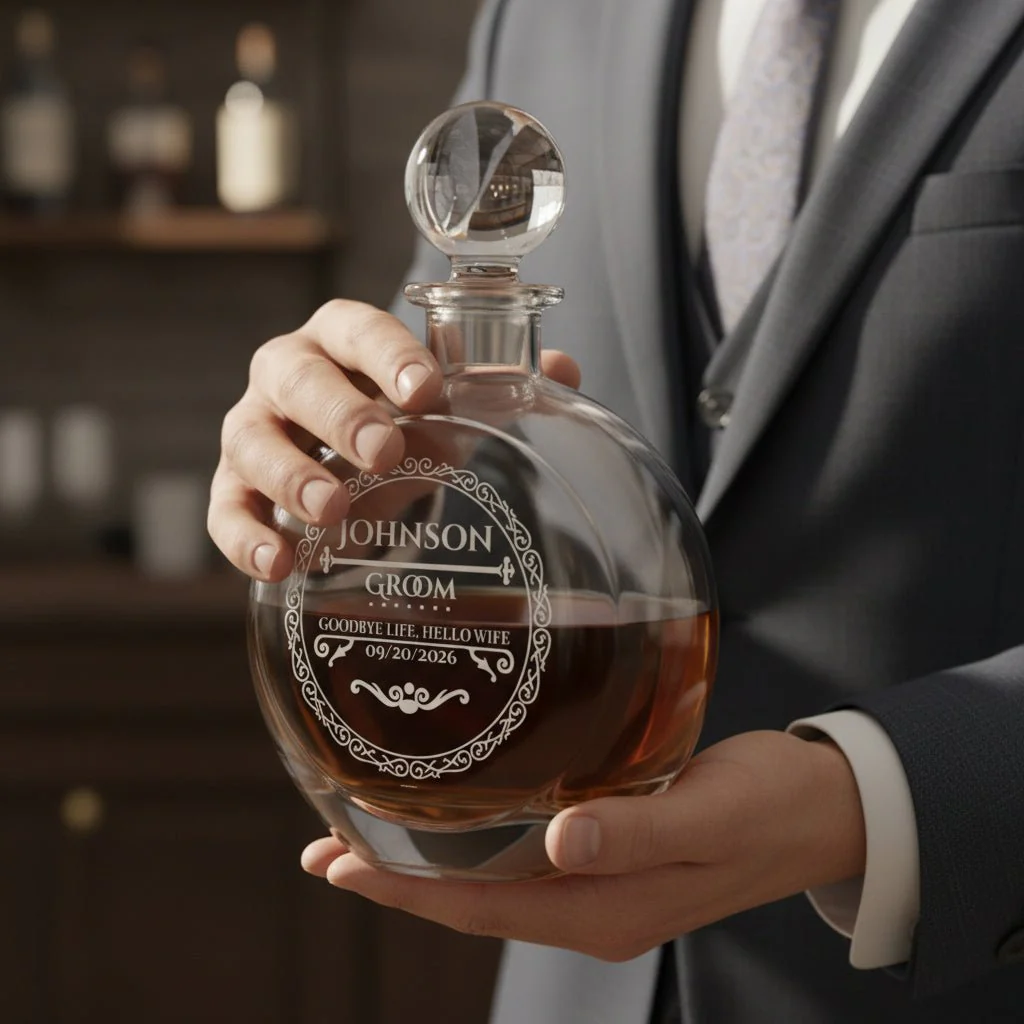 Classy Grooms Crew Decanter - Image 3