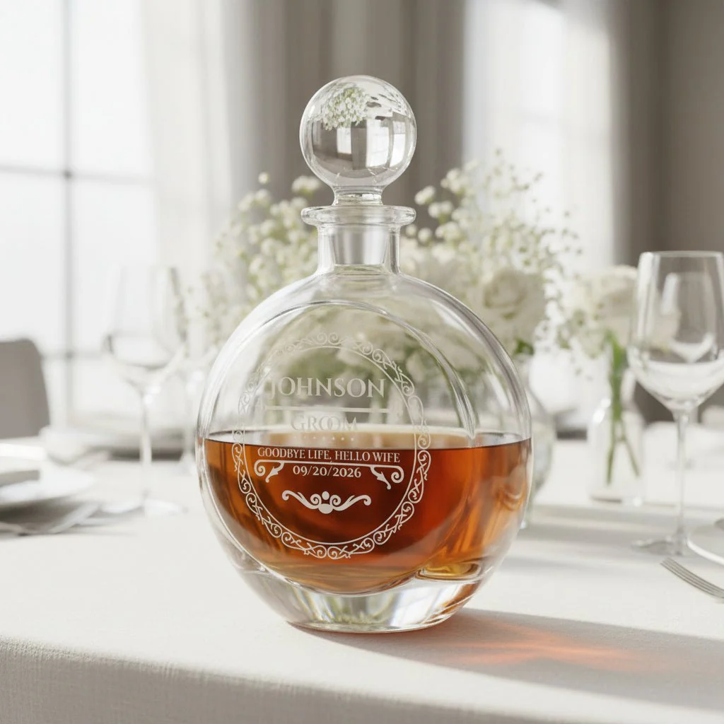Classy Grooms Crew Decanter - Image 4
