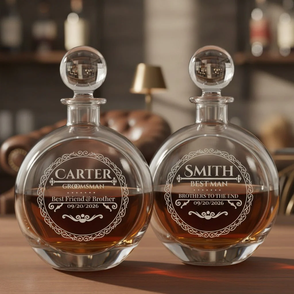 Classy Grooms Crew Decanter - Image 5