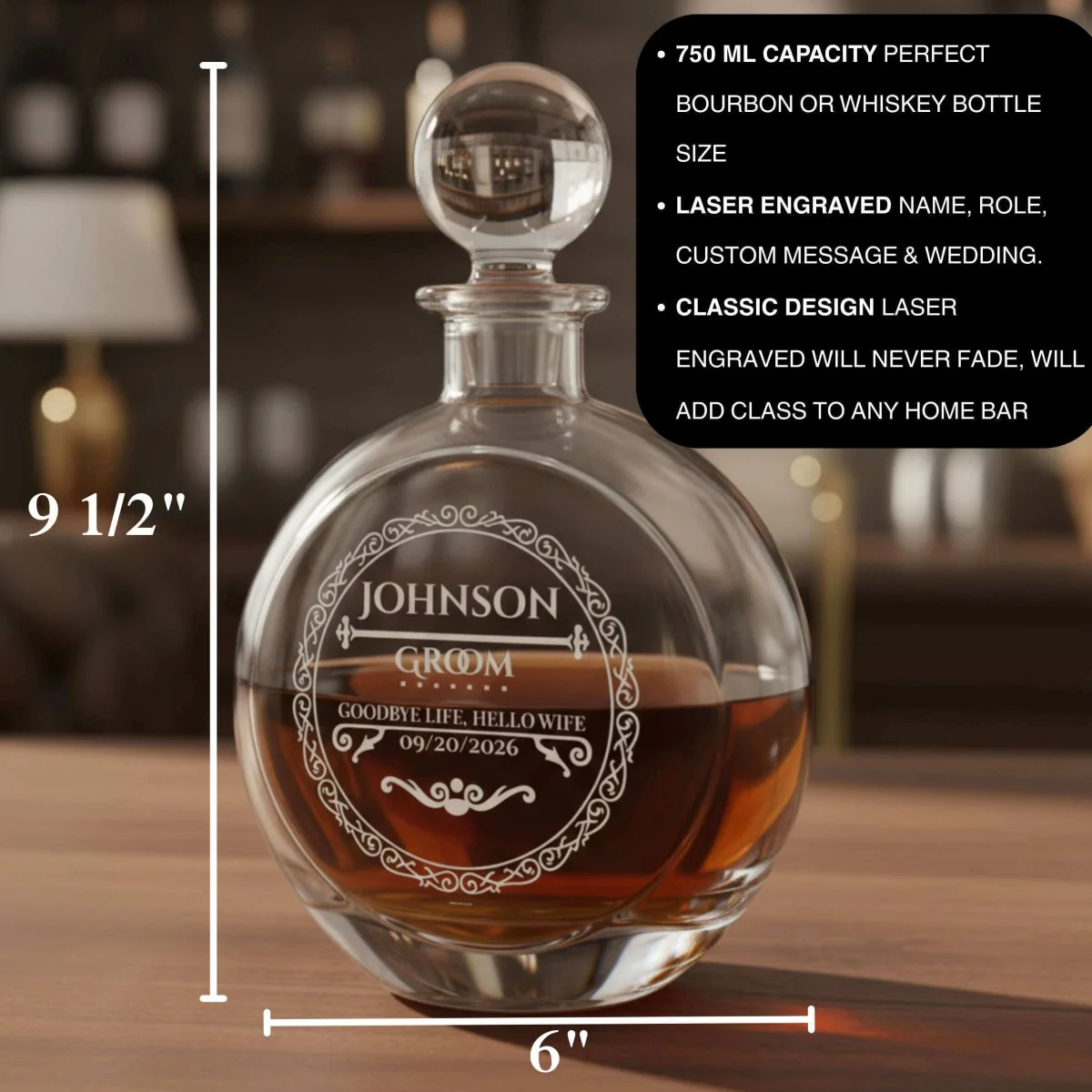 Classy Grooms Crew Decanter - Image 6