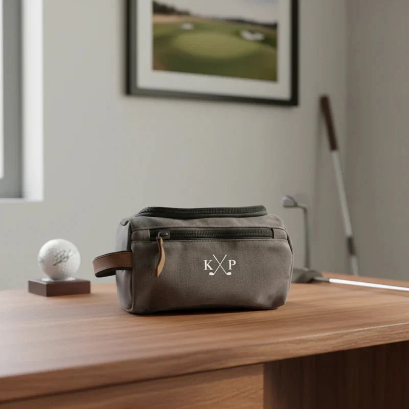 Crossed Golf Club Toiletry Bag - Image 7