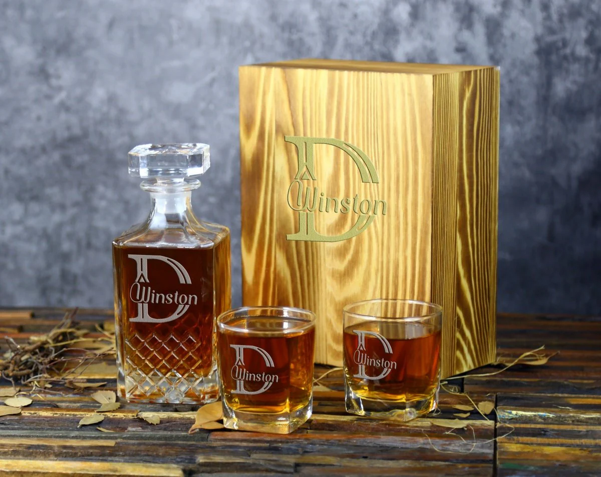 Crystal Whiskey Decanter Set - Image 4