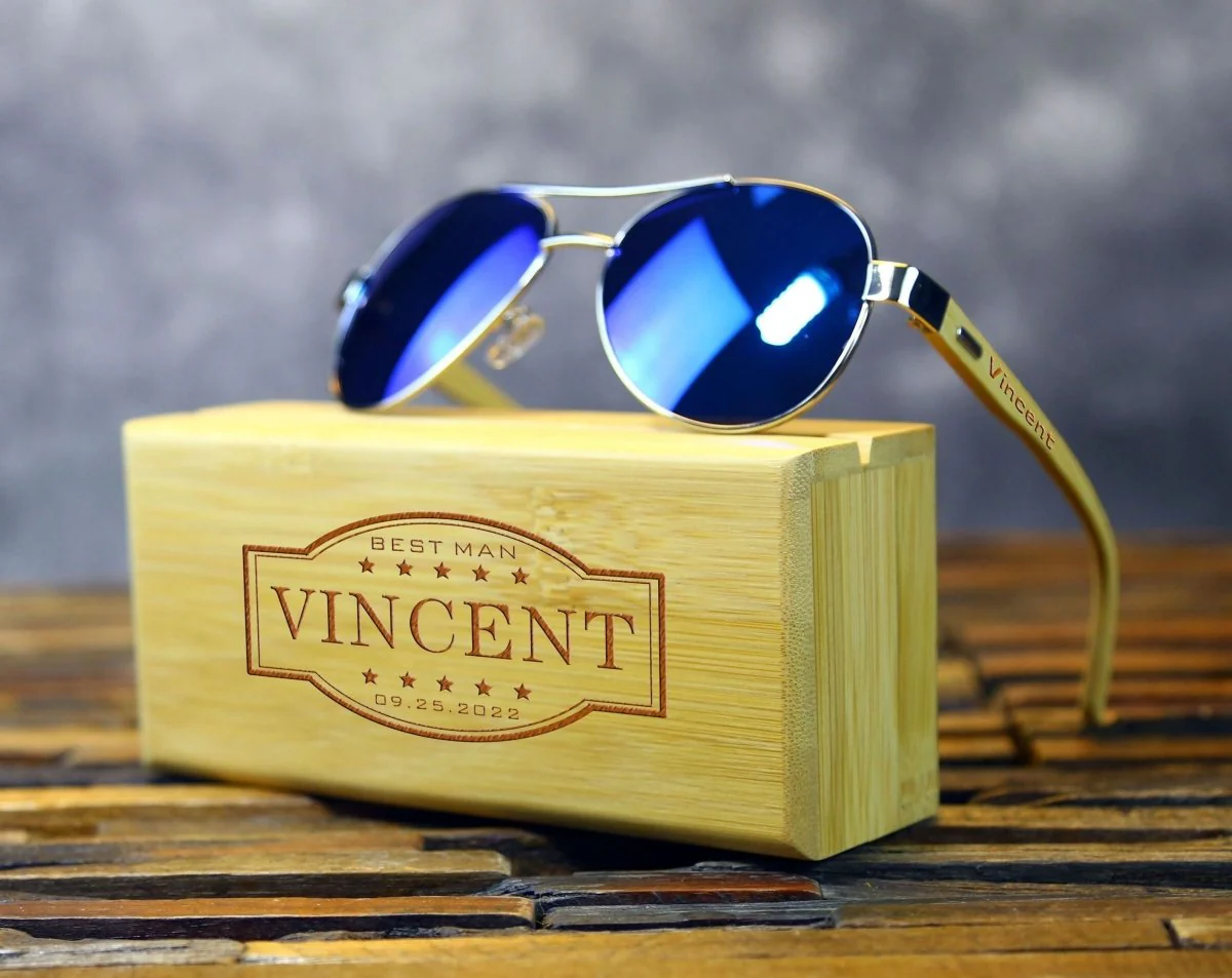 Custom Blue Ice Sunglasses - Image 2