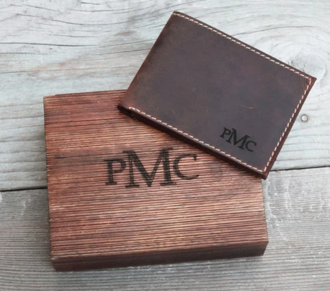 Etched Leather Wallet - Image 2