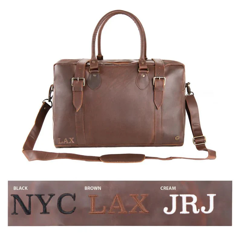 Custom Leather Duffle - Image 3