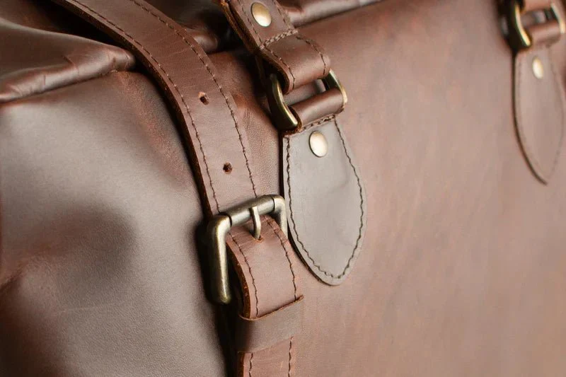 Custom Leather Duffle - Image 5