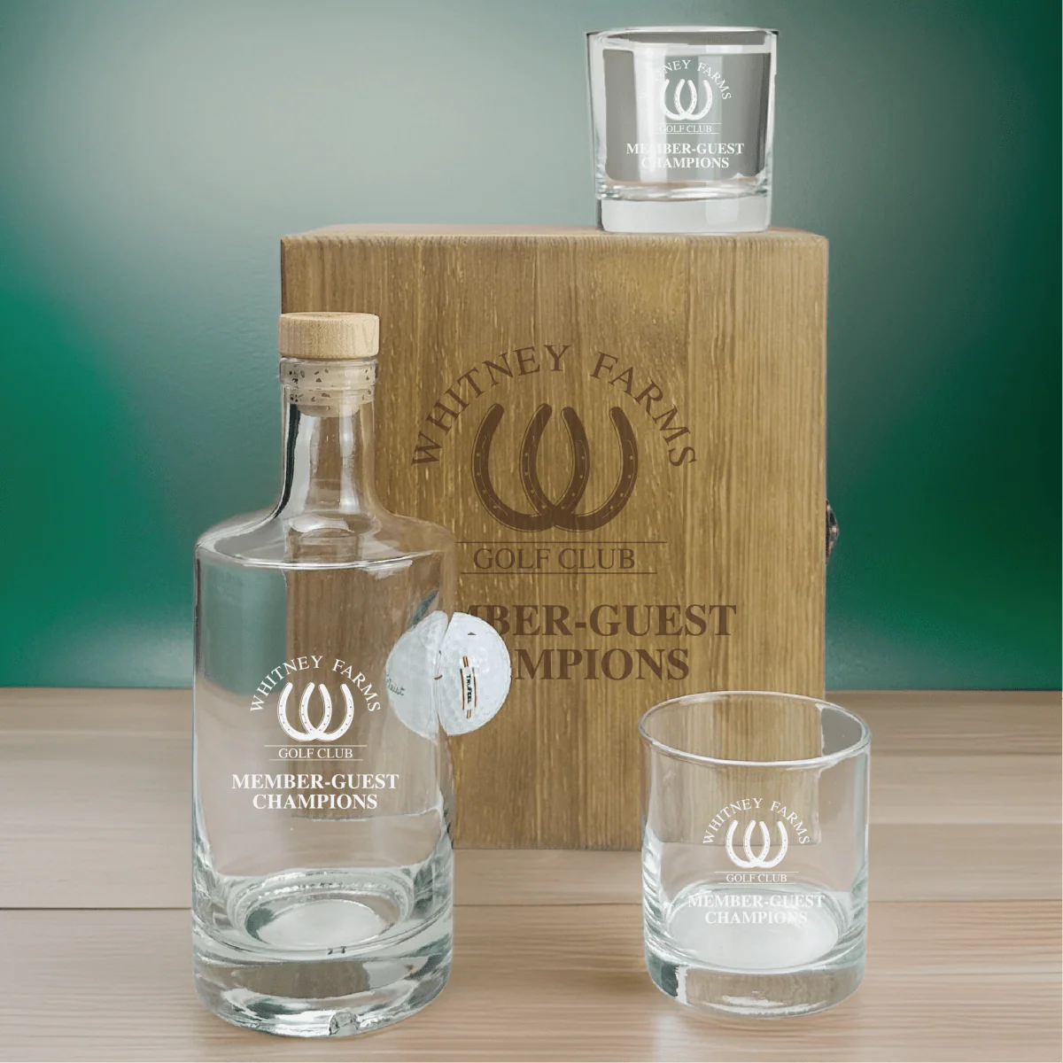 Custom Logo Golf Ball Decanter Set - Image 7