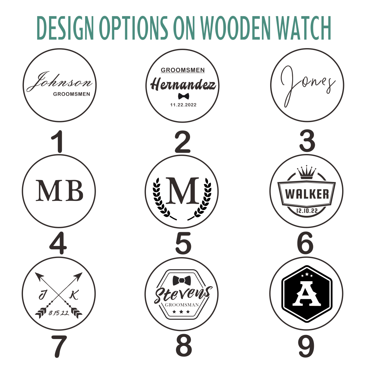 Personalized Rose Wood Watch - Image 8