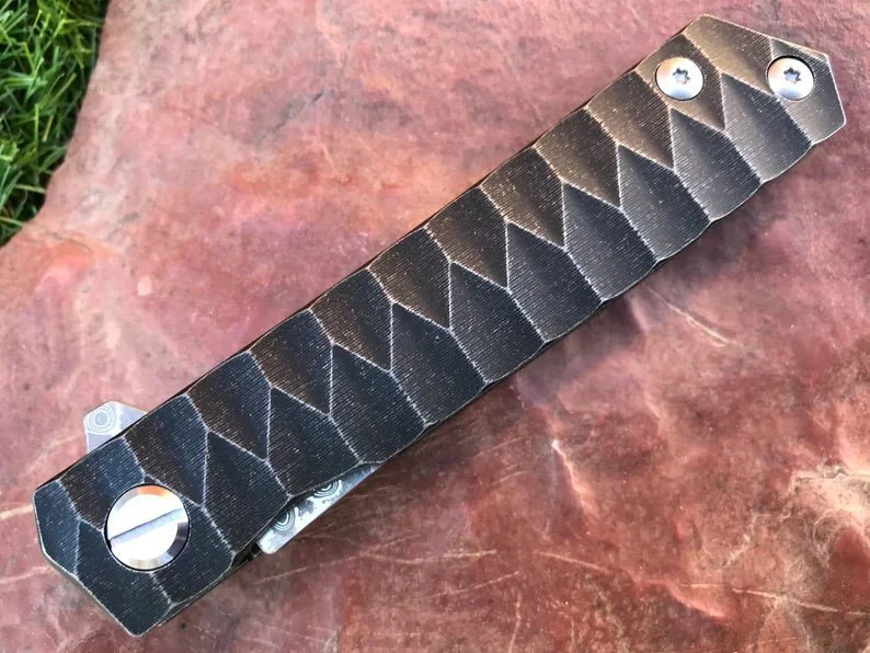 EDC Knife Damascus Blade - Image 6