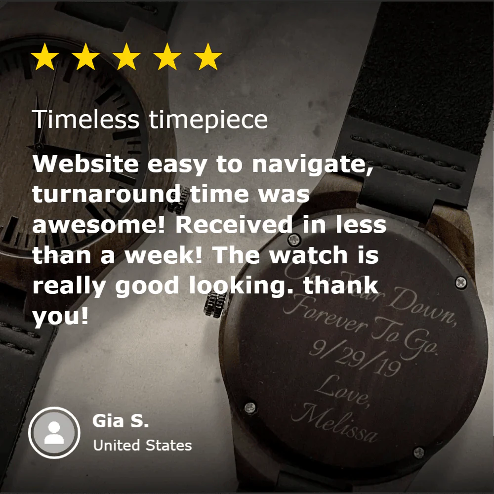 Elegant Personalized Men's Wood Watch - Image 11
