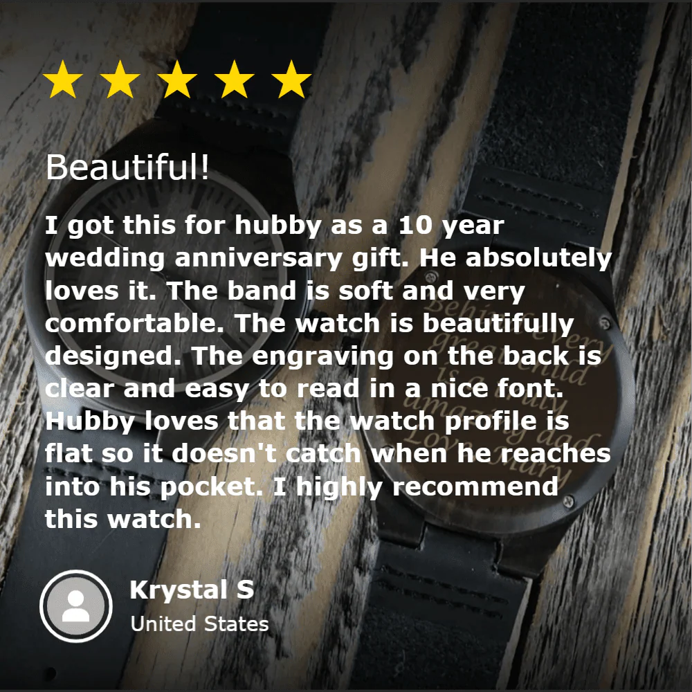 Elegant Personalized Men's Wood Watch - Image 13