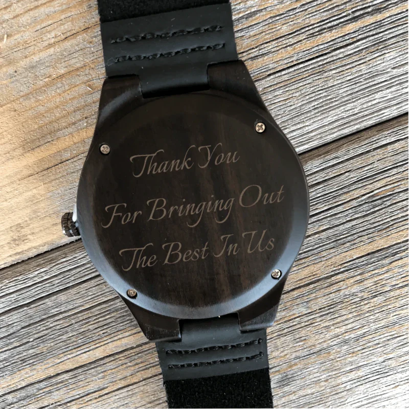 Elegant Personalized Men's Wood Watch - Image 21