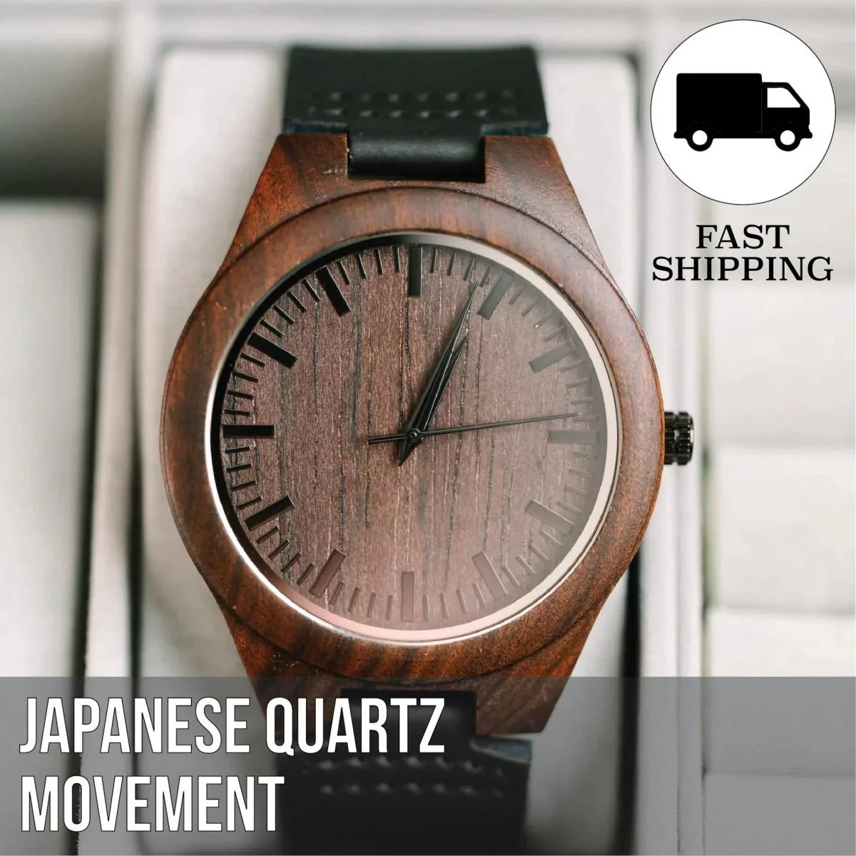Elegant Personalized Men's Wood Watch - Image 5