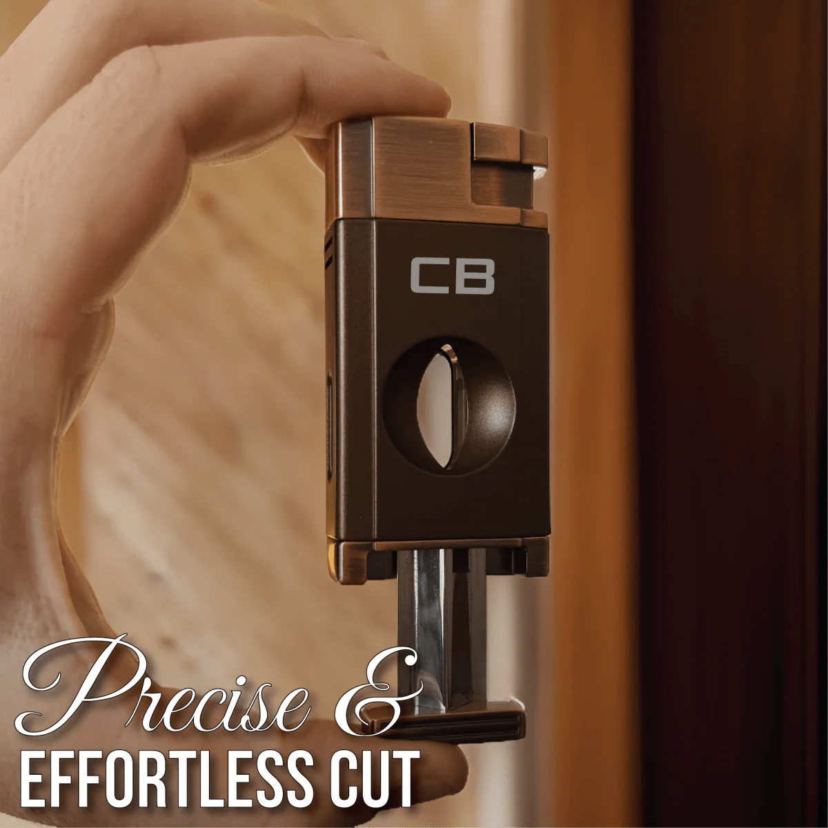 Elegant Personalized V-Cut Lighter: Dual Flame Precision - Image 3
