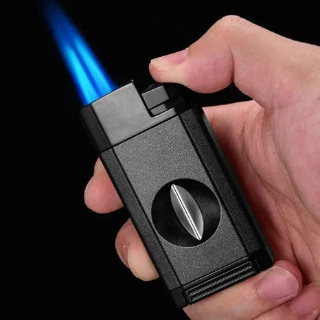 Elegant Personalized V-Cut Lighter: Dual Flame Precision - Image 5