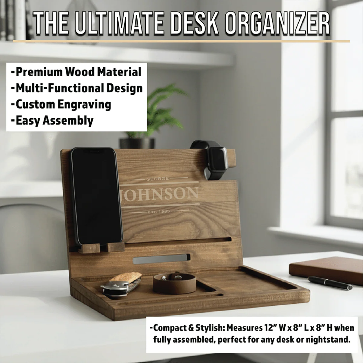 Personalized Wooden Docking Station - Image 2