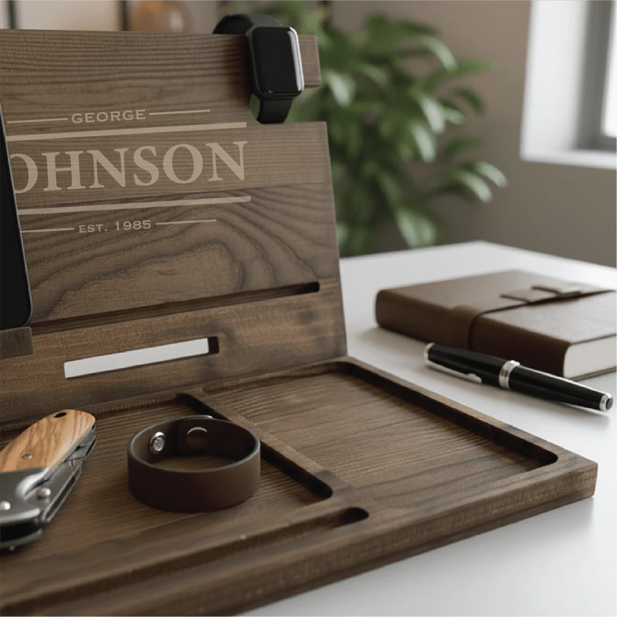 Personalized Wooden Docking Station - Image 3