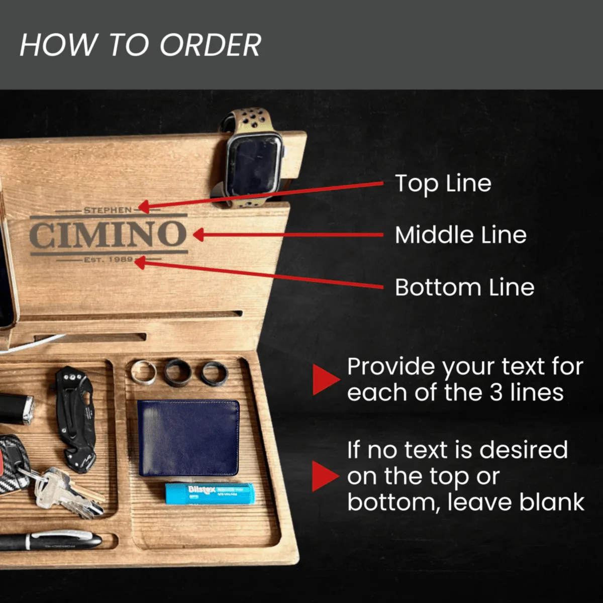 Personalized Wooden Docking Station - Image 5