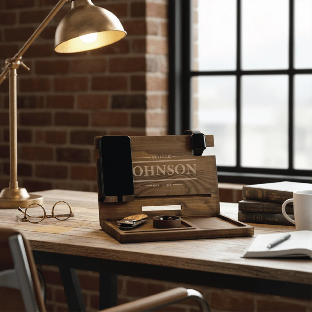 Personalized Wooden Docking Station - Image 7