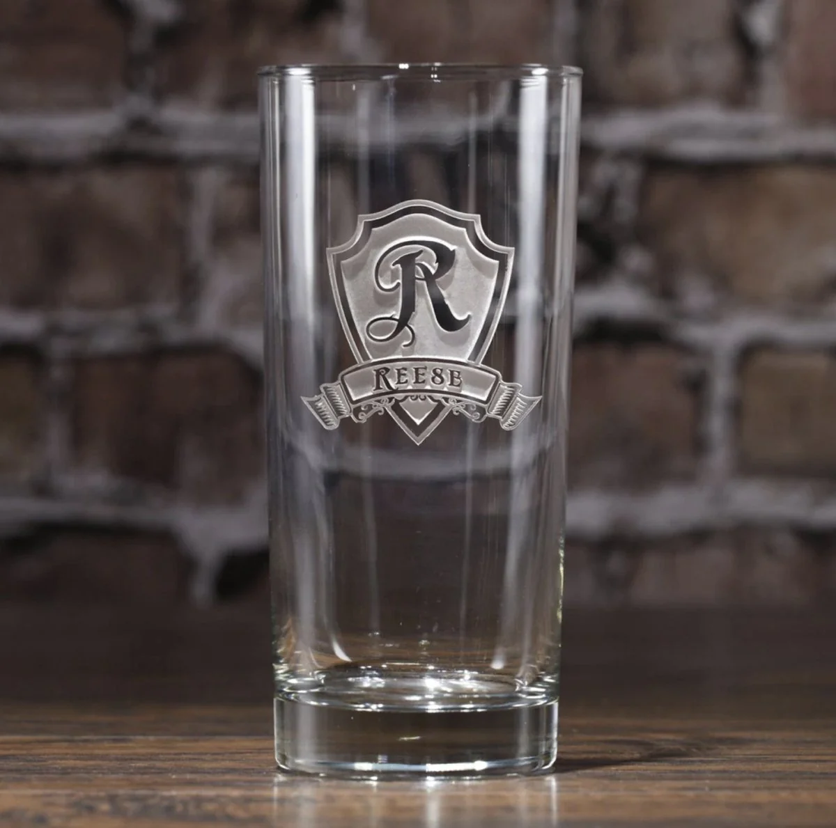Engraved Shield Drinking Glass - Image 2