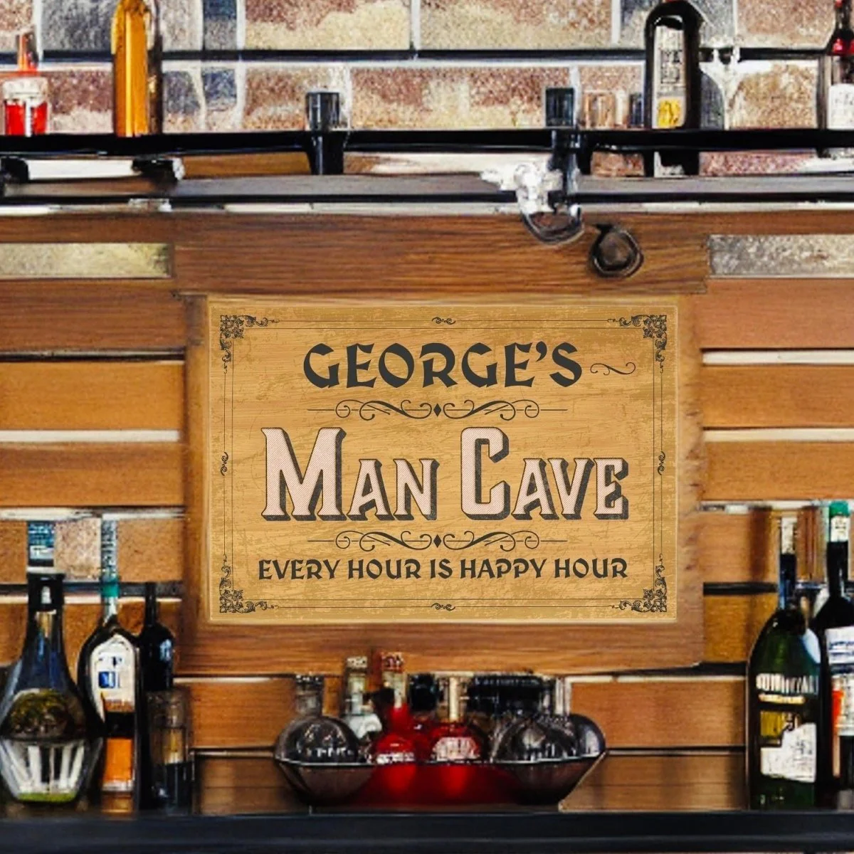 Fellas' Fortress Leatherette Man Cave Sign - Image 4