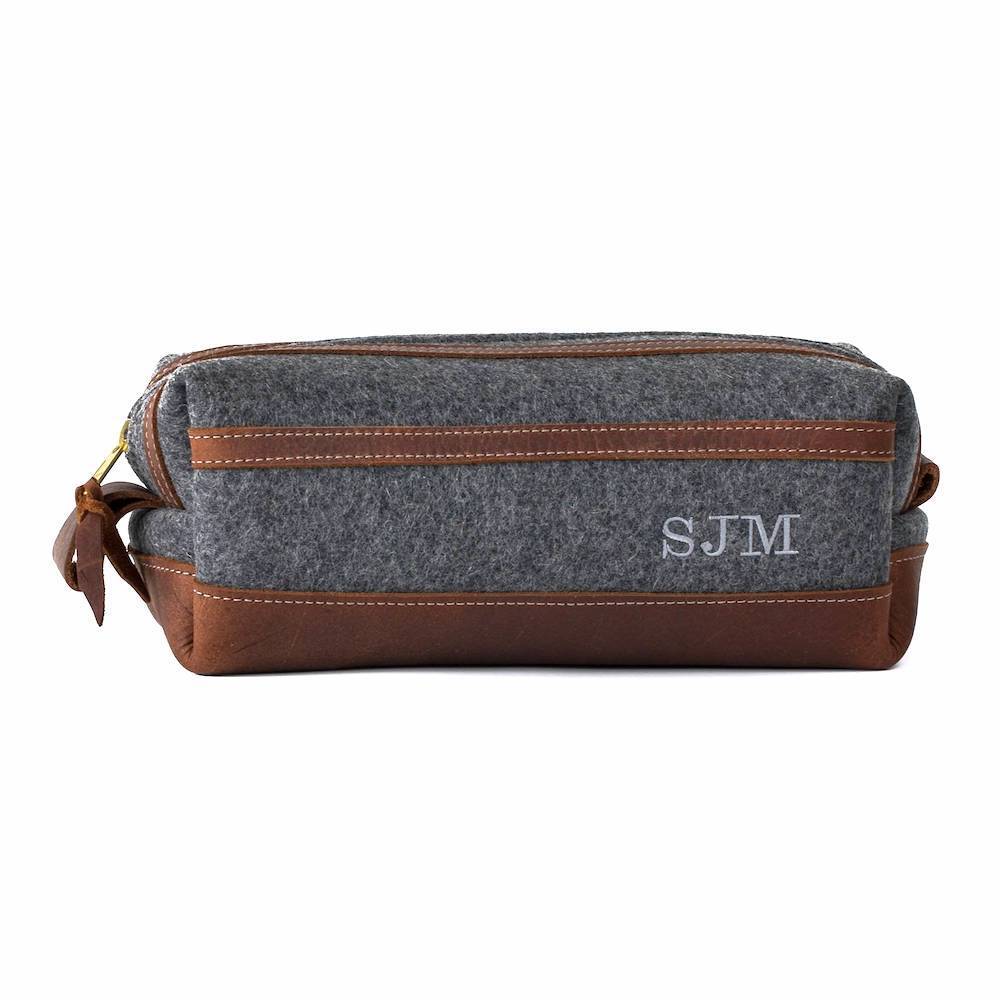Felt & Leather Dopp Kit - Image 4