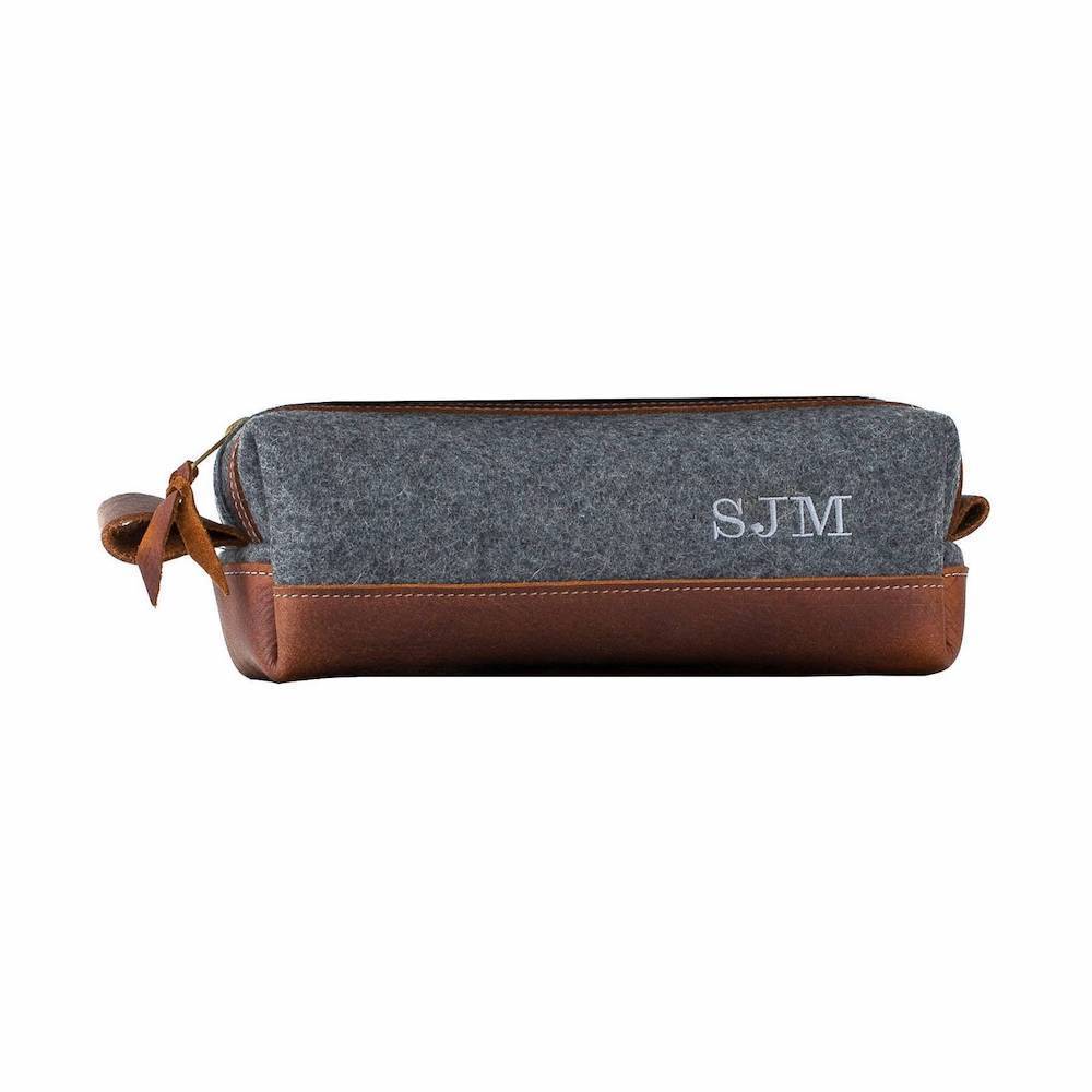 Felt & Leather Dopp Kit - Image 5