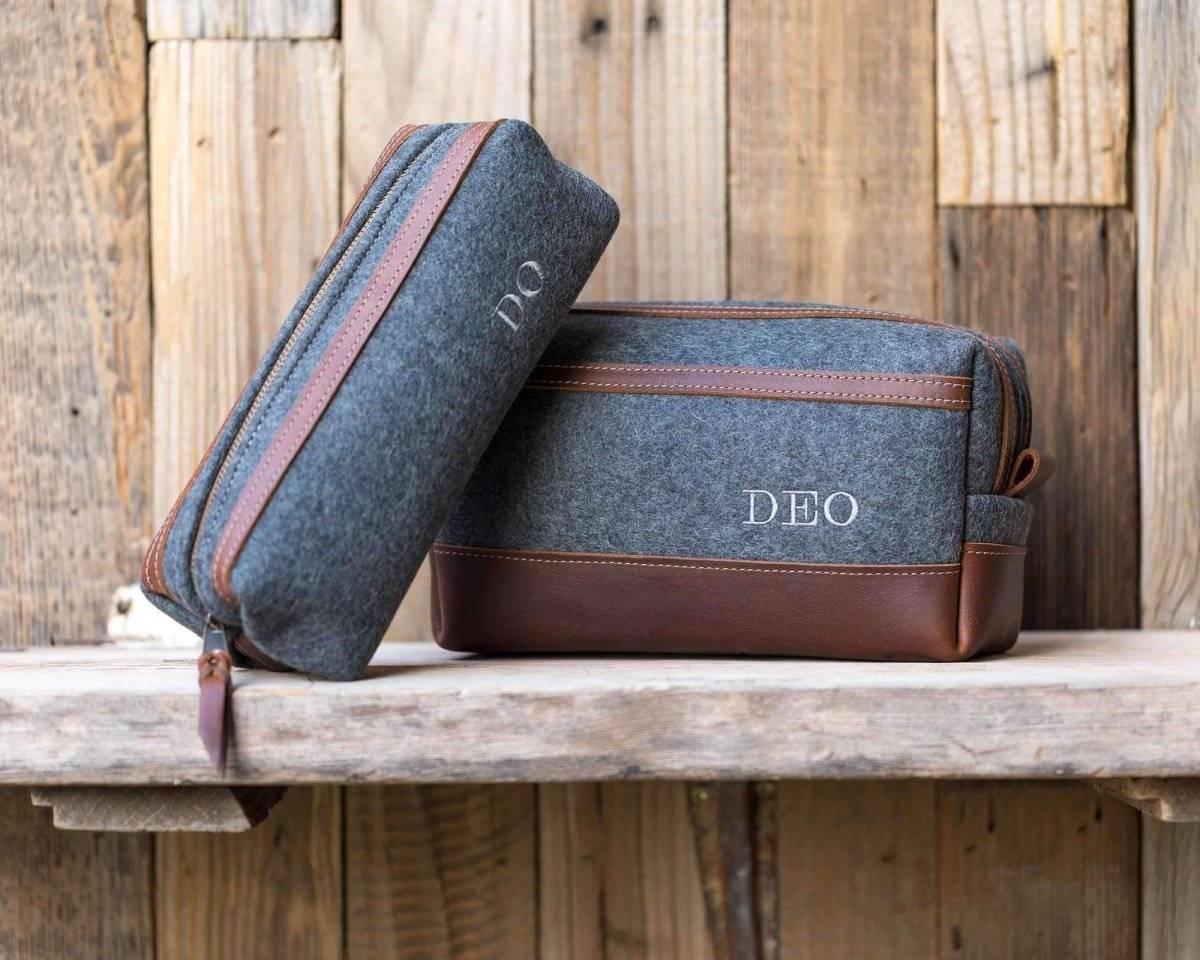 Felt & Leather Dopp Kit - Image 6