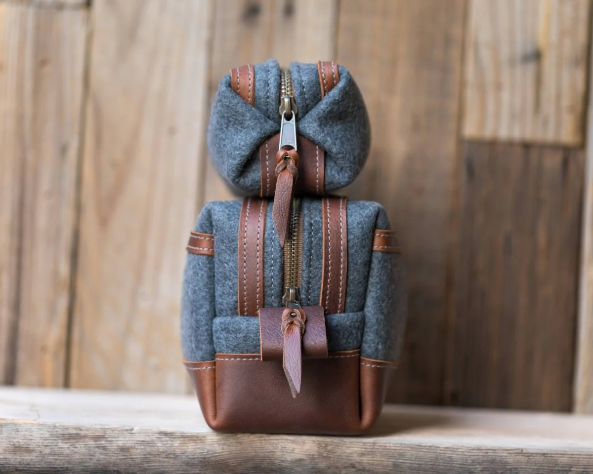 Felt & Leather Dopp Kit - Image 8