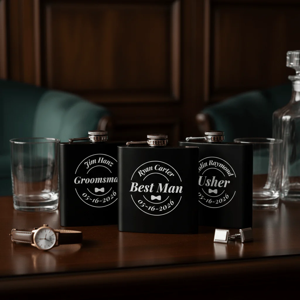 Fine Reserve Grooms Crew Flask - Image 5