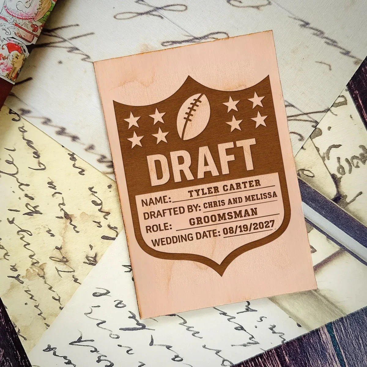 Football Groomsmen Proposal Card - Image 3