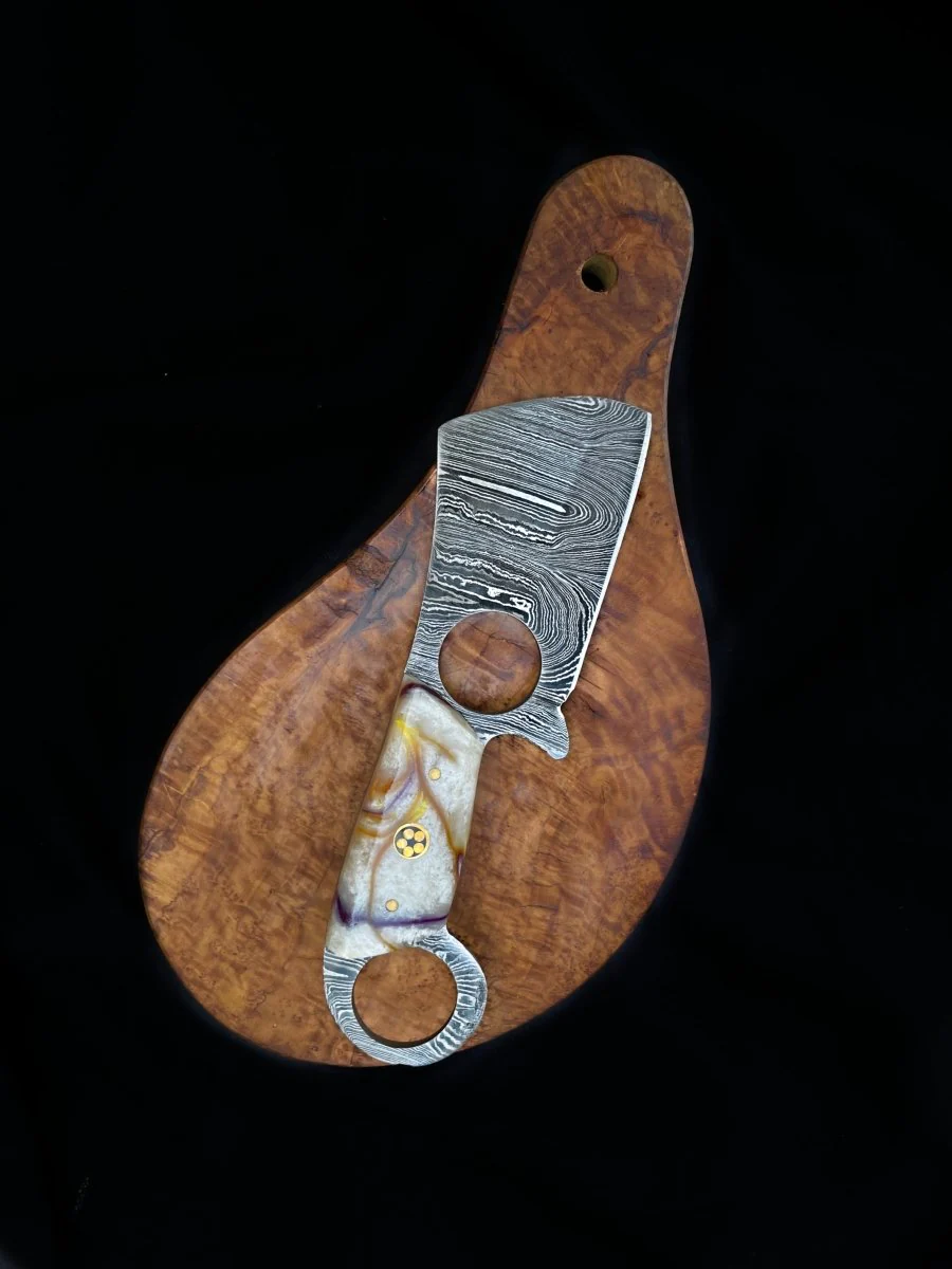 Damascus Chopper Knife - Image 4