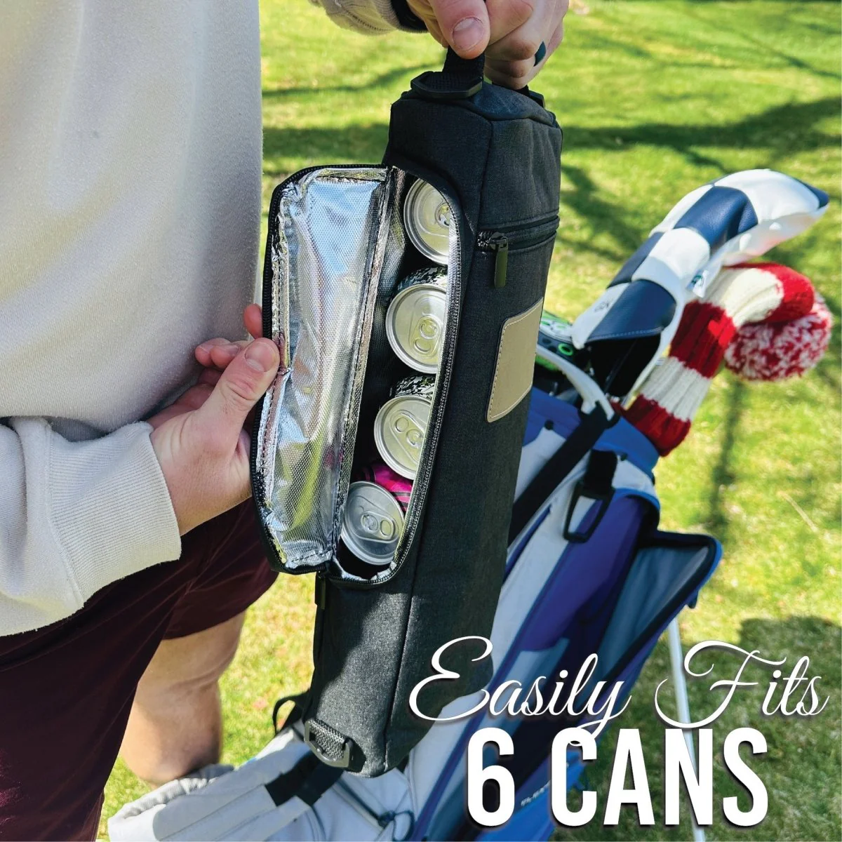 Golf & Beer Is Why I'm Here Cooler - Image 3