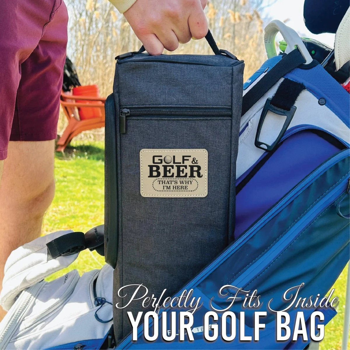 Golf & Beer Is Why I'm Here Cooler - Image 4
