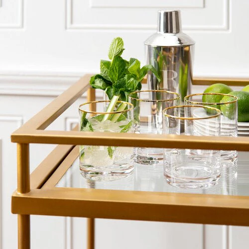 Gold Rimmed Whiskey Glass Set - Image 5
