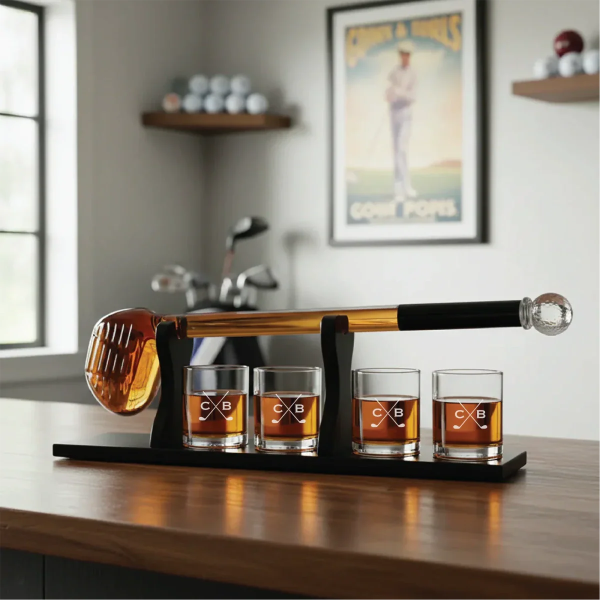 Custom Personalized Golf Club Whiskey Decanter - Image 3