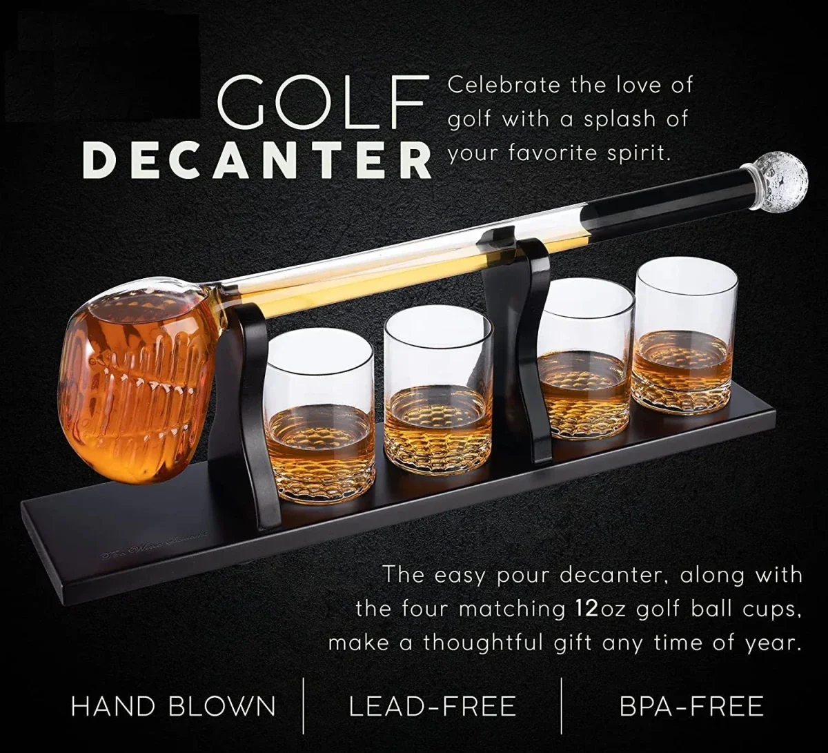 Custom Personalized Golf Club Whiskey Decanter - Image 6