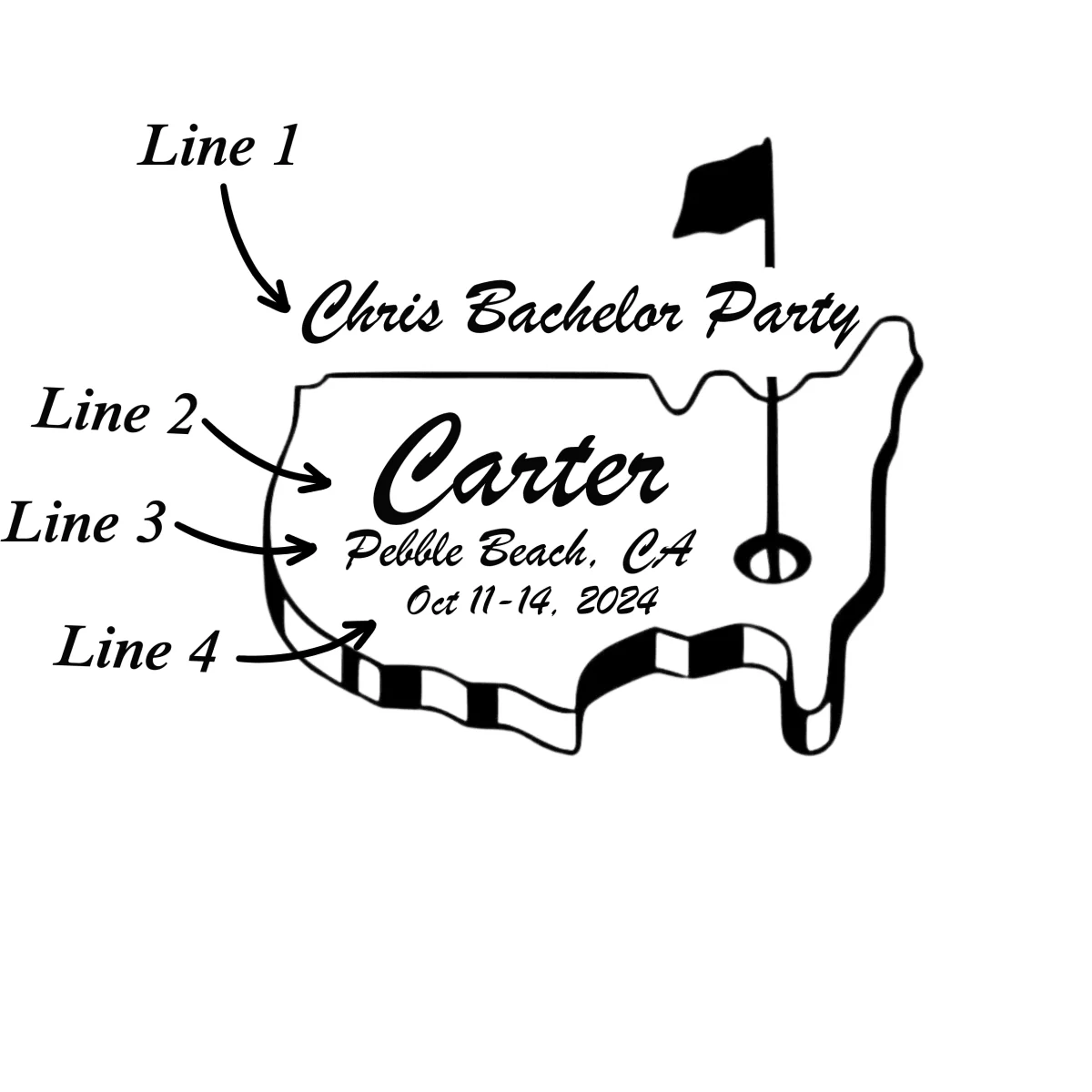 Golfers Bachelor Can Cooler - Image 3