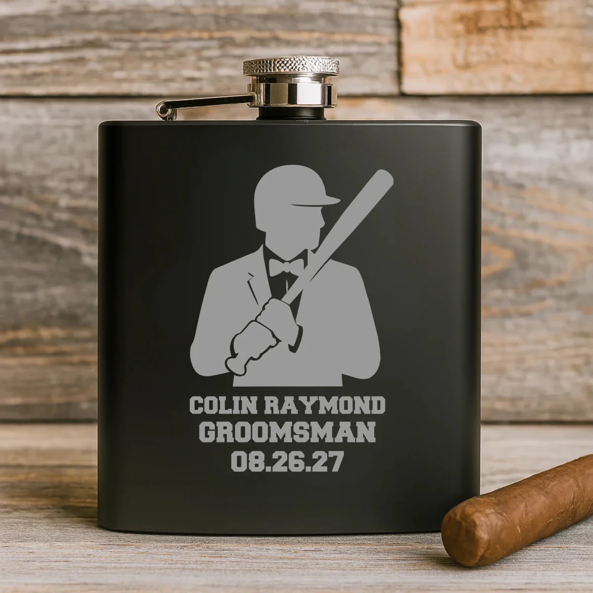 Grand Slam Groomsmen Flask - Image 3