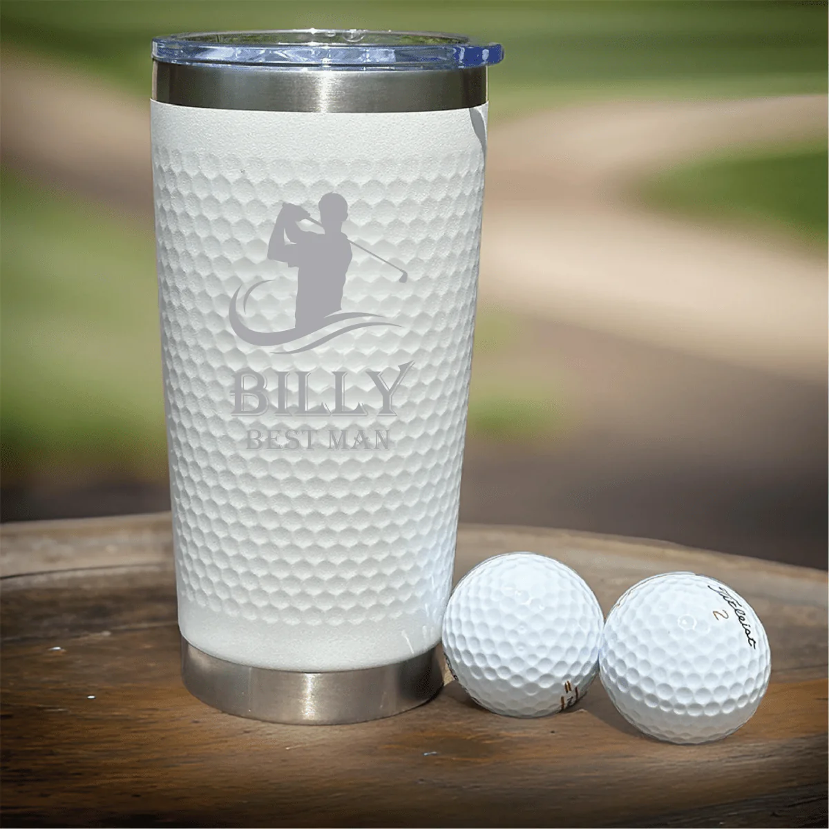 Grooms Crew Golf Ball Tumbler - Image 3