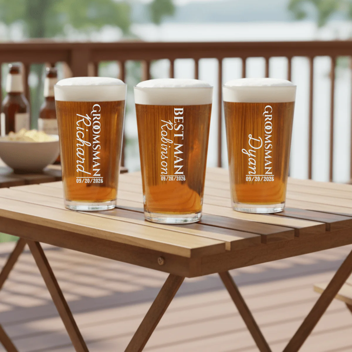 Grooms Crew Pint Glass - Image 3