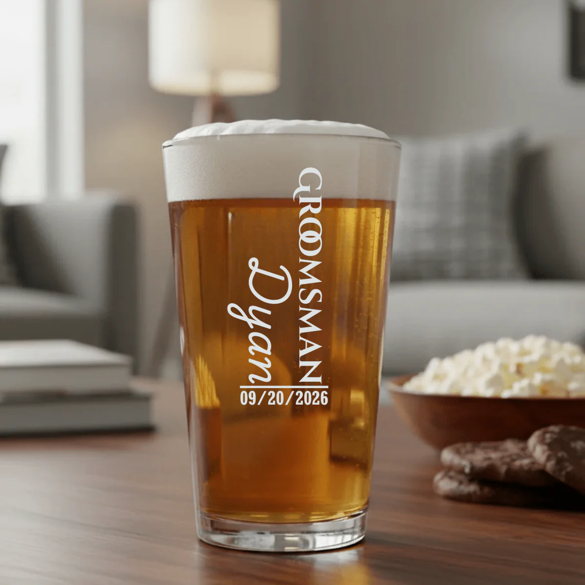 Grooms Crew Pint Glass - Image 6