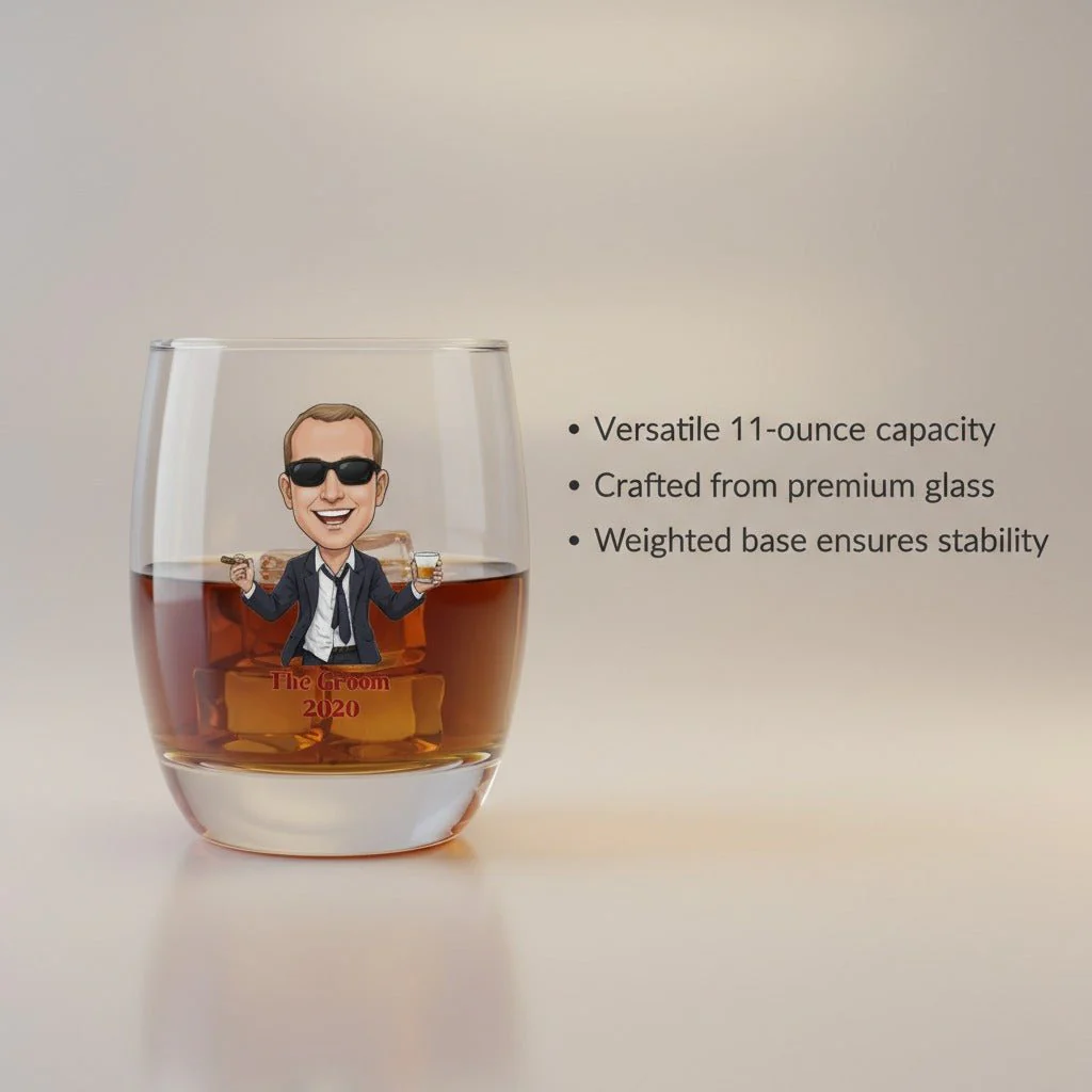 Grooms Crew Whiskey Glass - Image 2