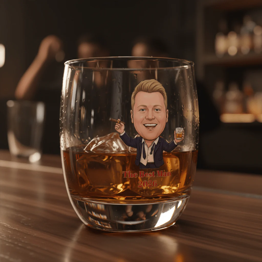 Grooms Crew Whiskey Glass - Image 4