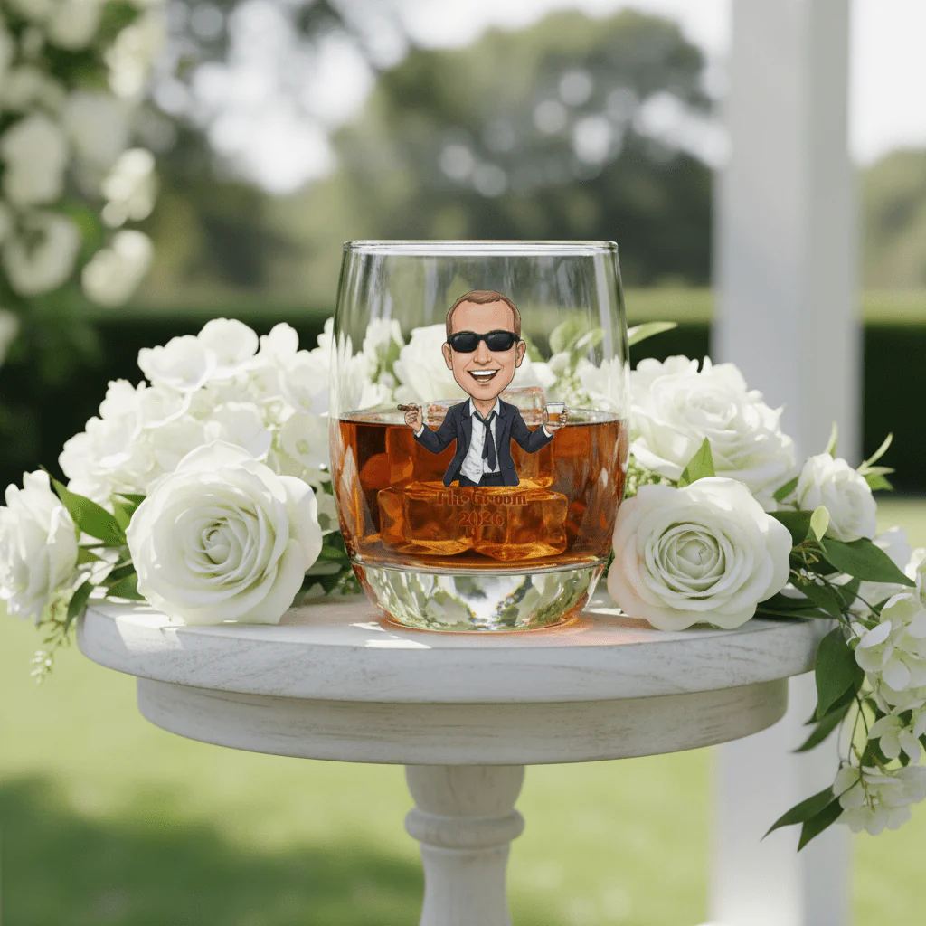 Grooms Crew Whiskey Glass - Image 5